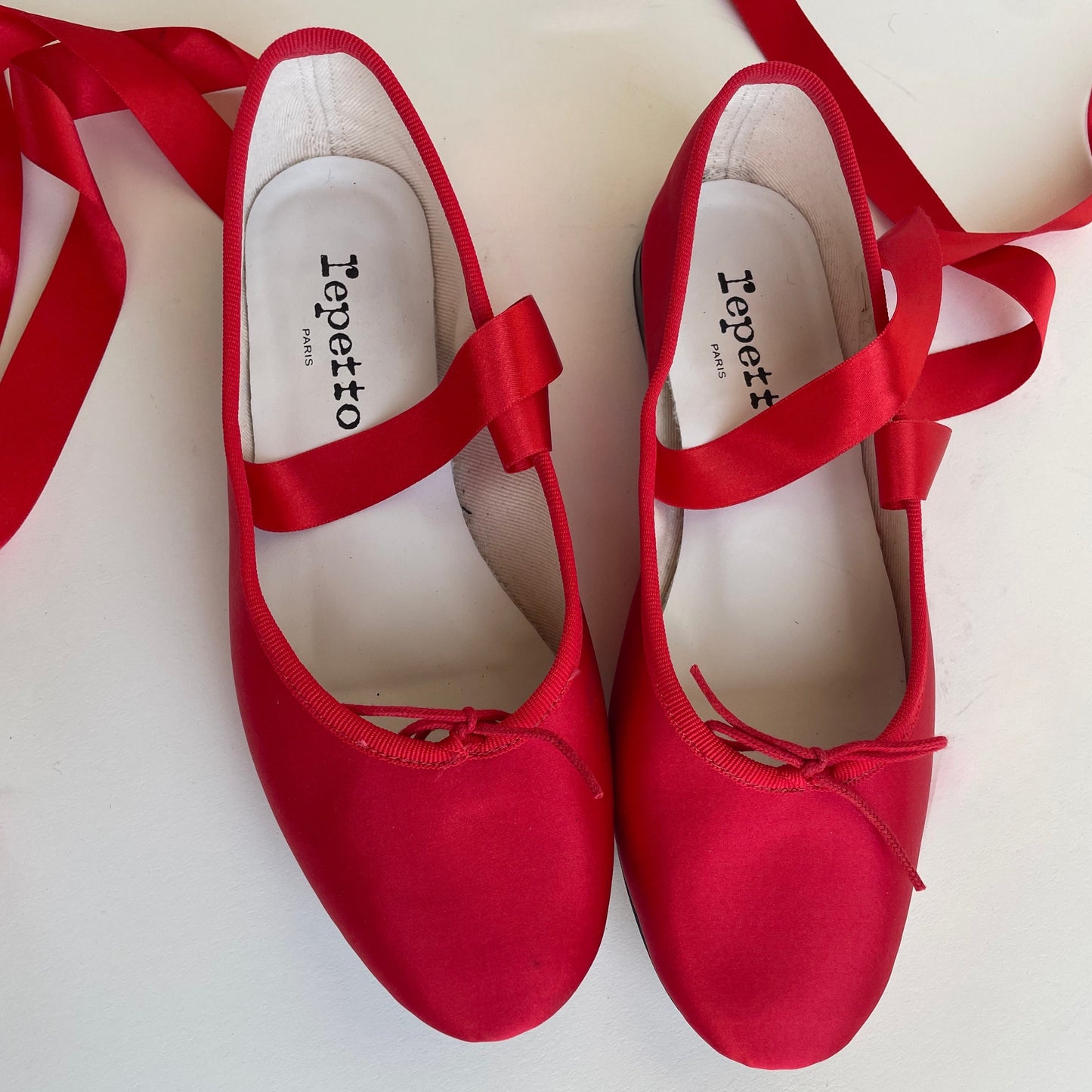 repetto red ballet flats
