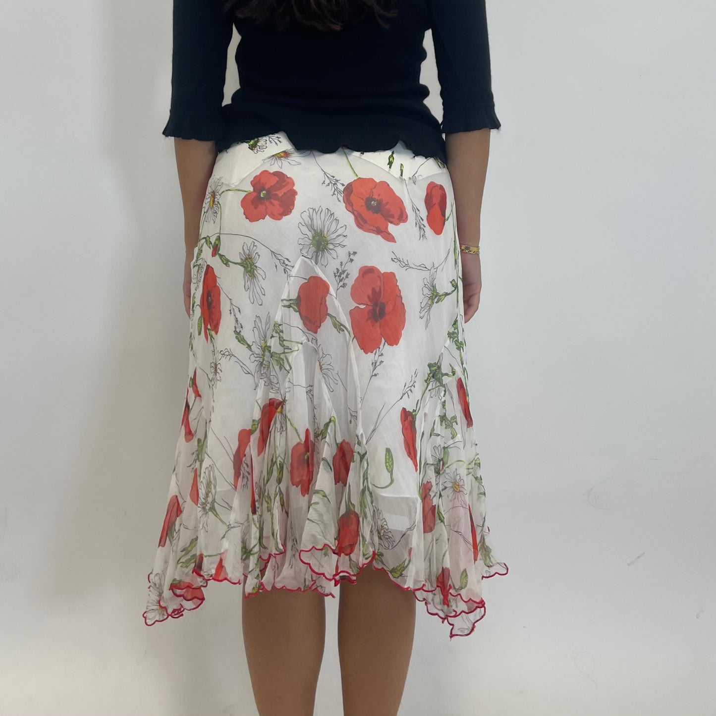 blumarine silk skirt