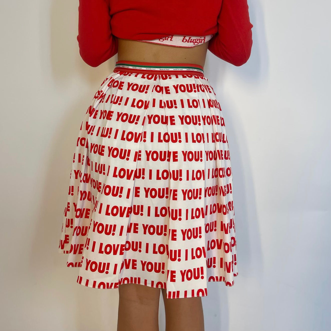 blumarine I LOVE YOU! skirt