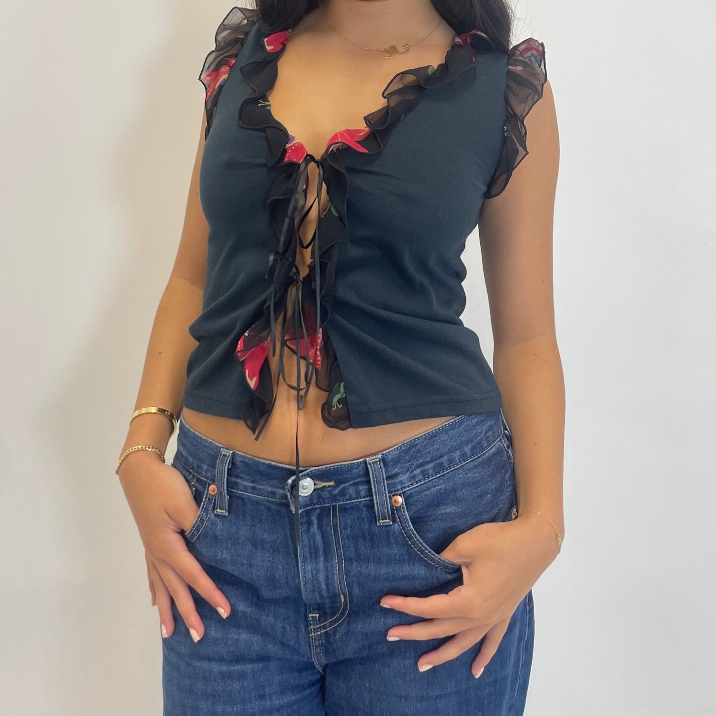 anna sui ruffle top