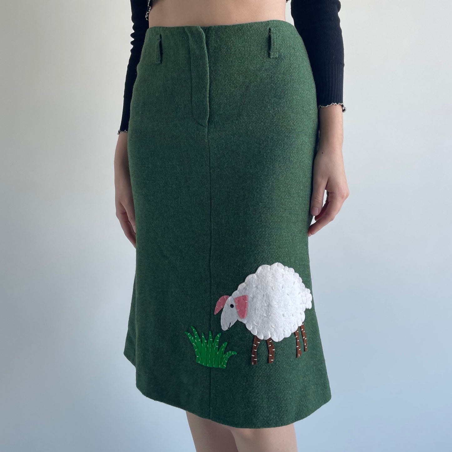 moschino wool skirt