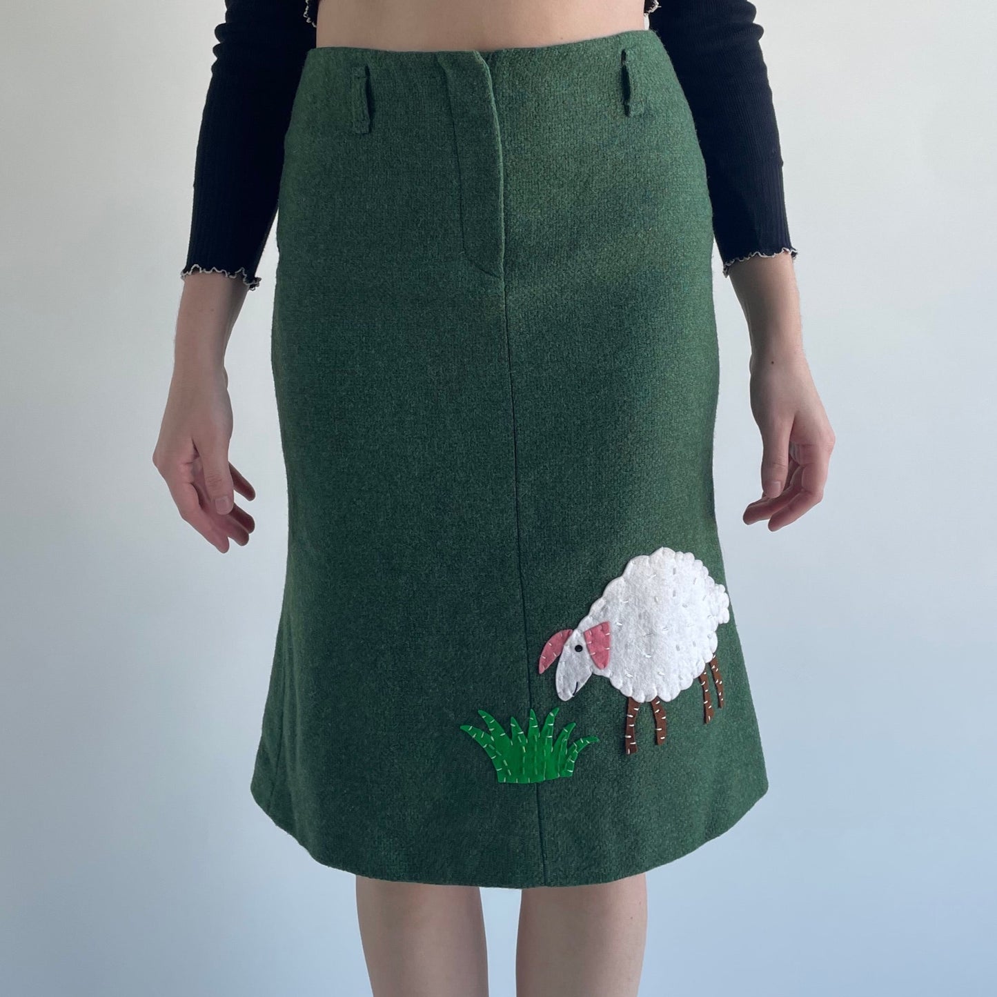 moschino wool skirt