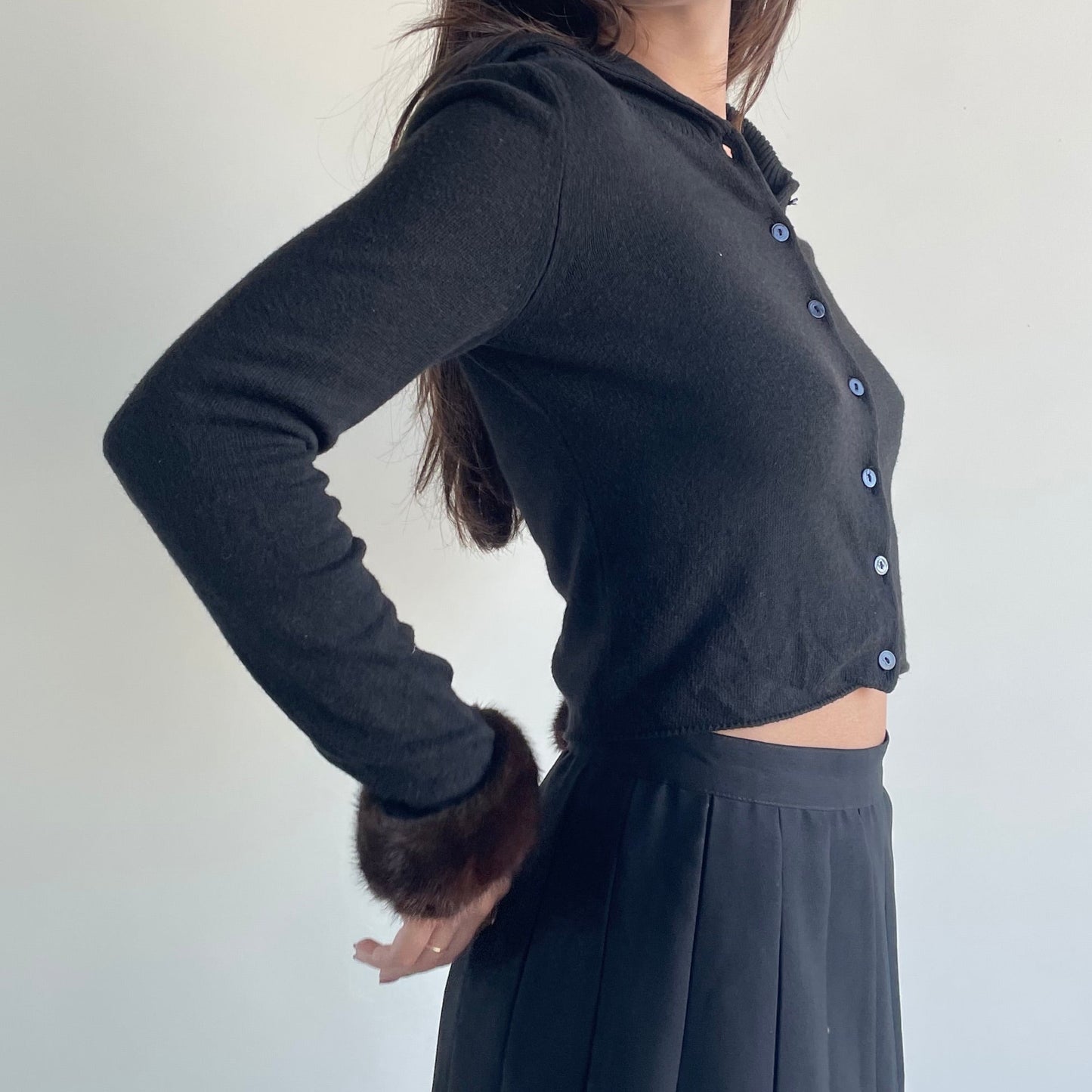 anna molinari grey cardigan