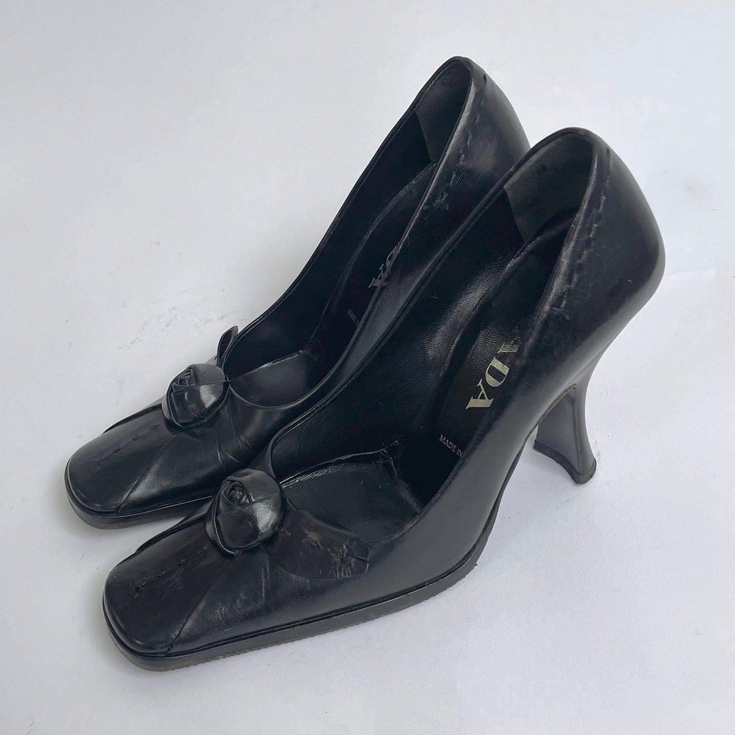 prada rosette heels