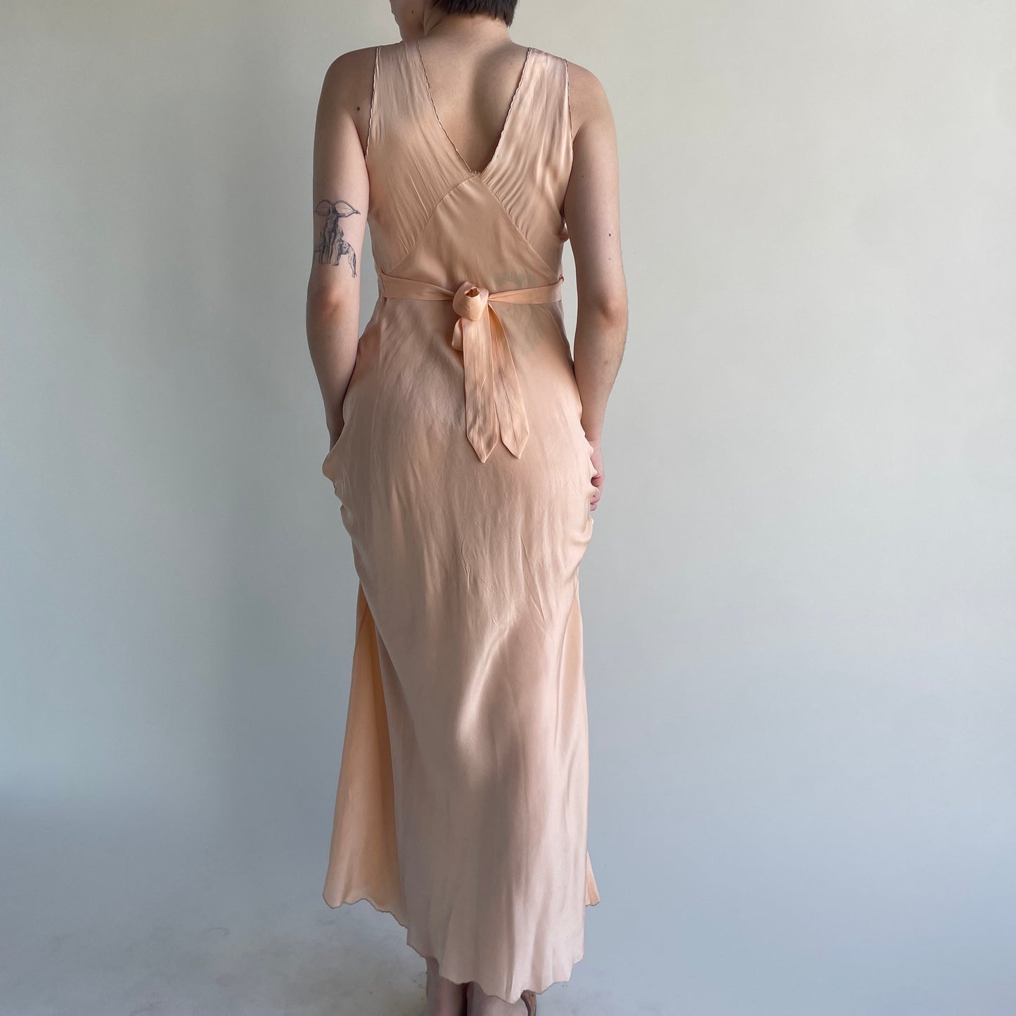 30's silk maxi dress
