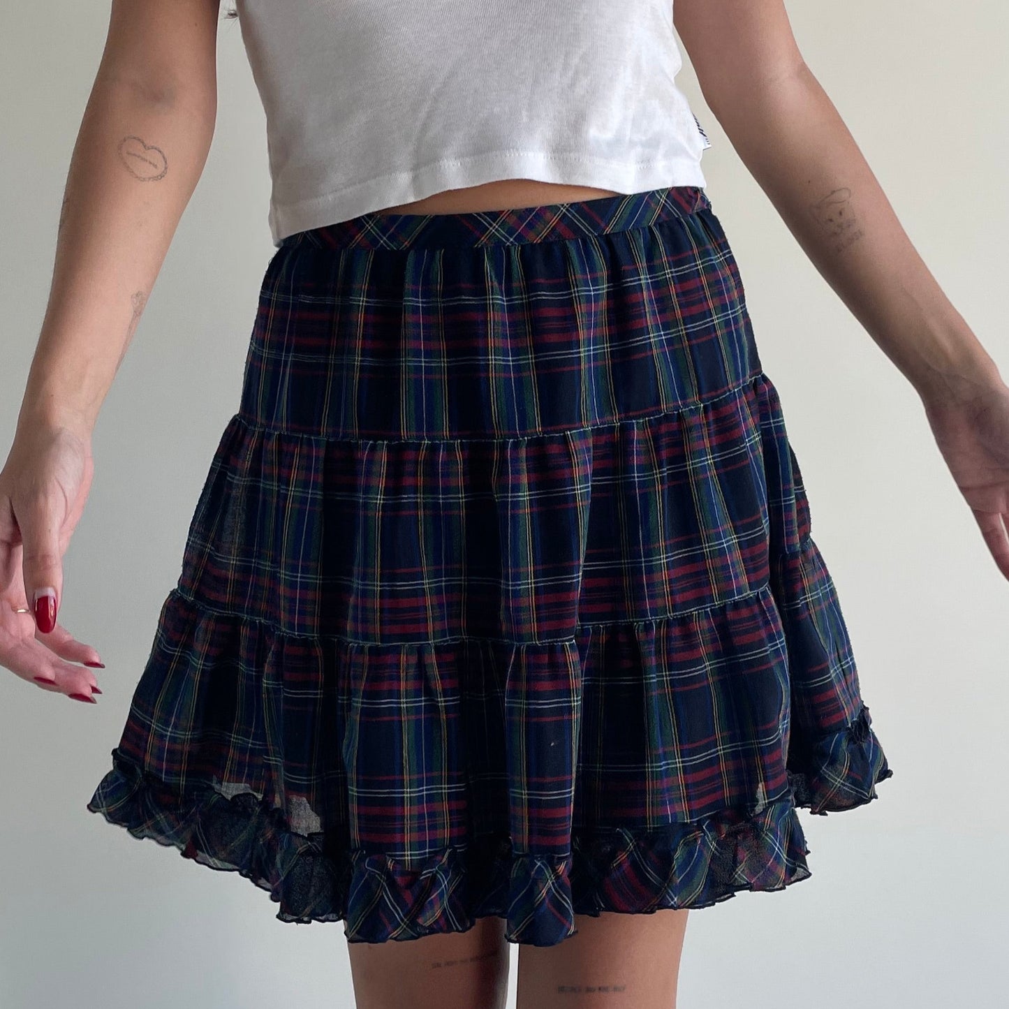 anna sui plaid skirt