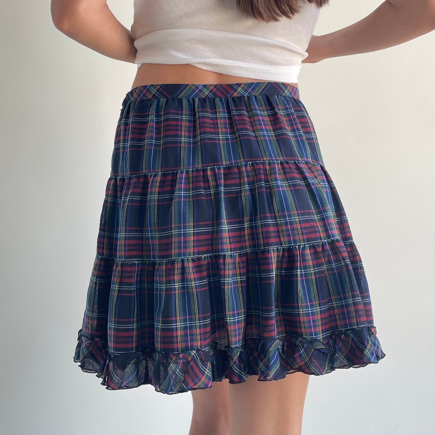 anna sui plaid skirt