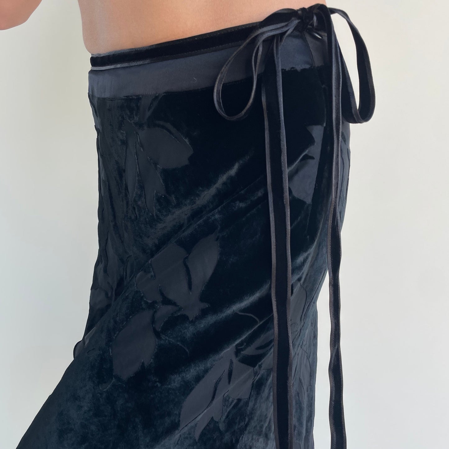 blumarine velvet skirt