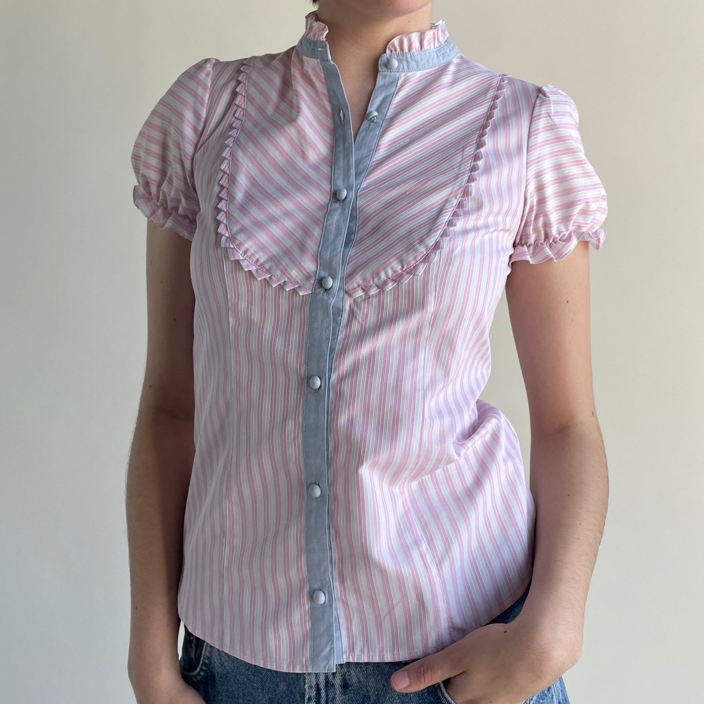 anna sui striped blouse