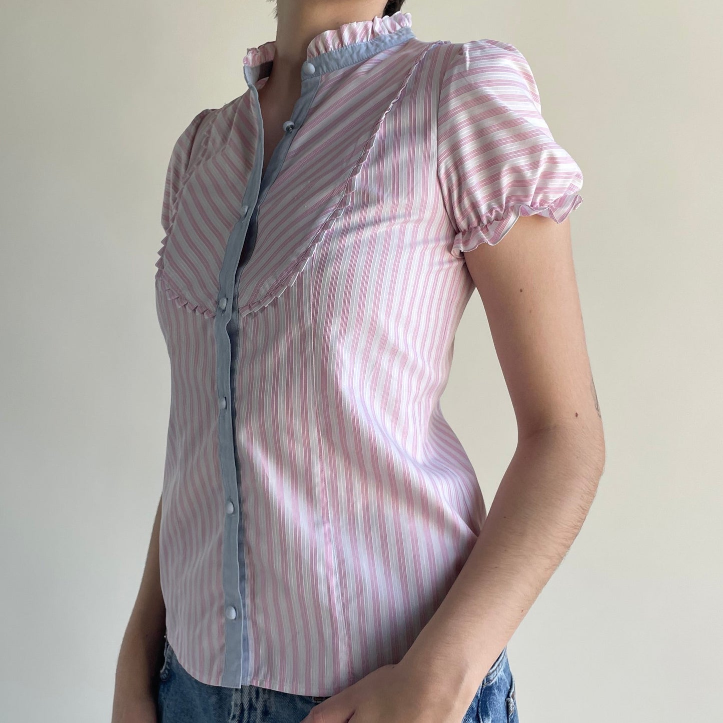anna sui striped blouse