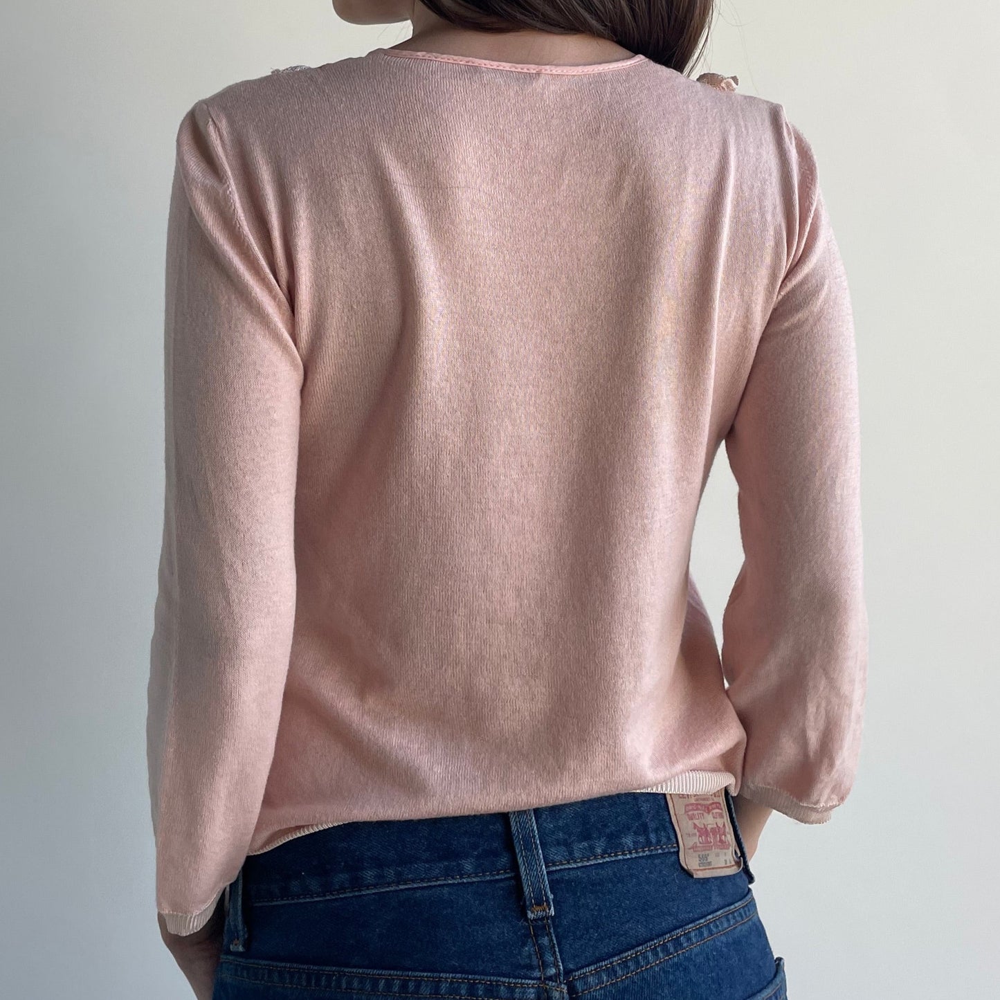 anna molinari pink cardigan