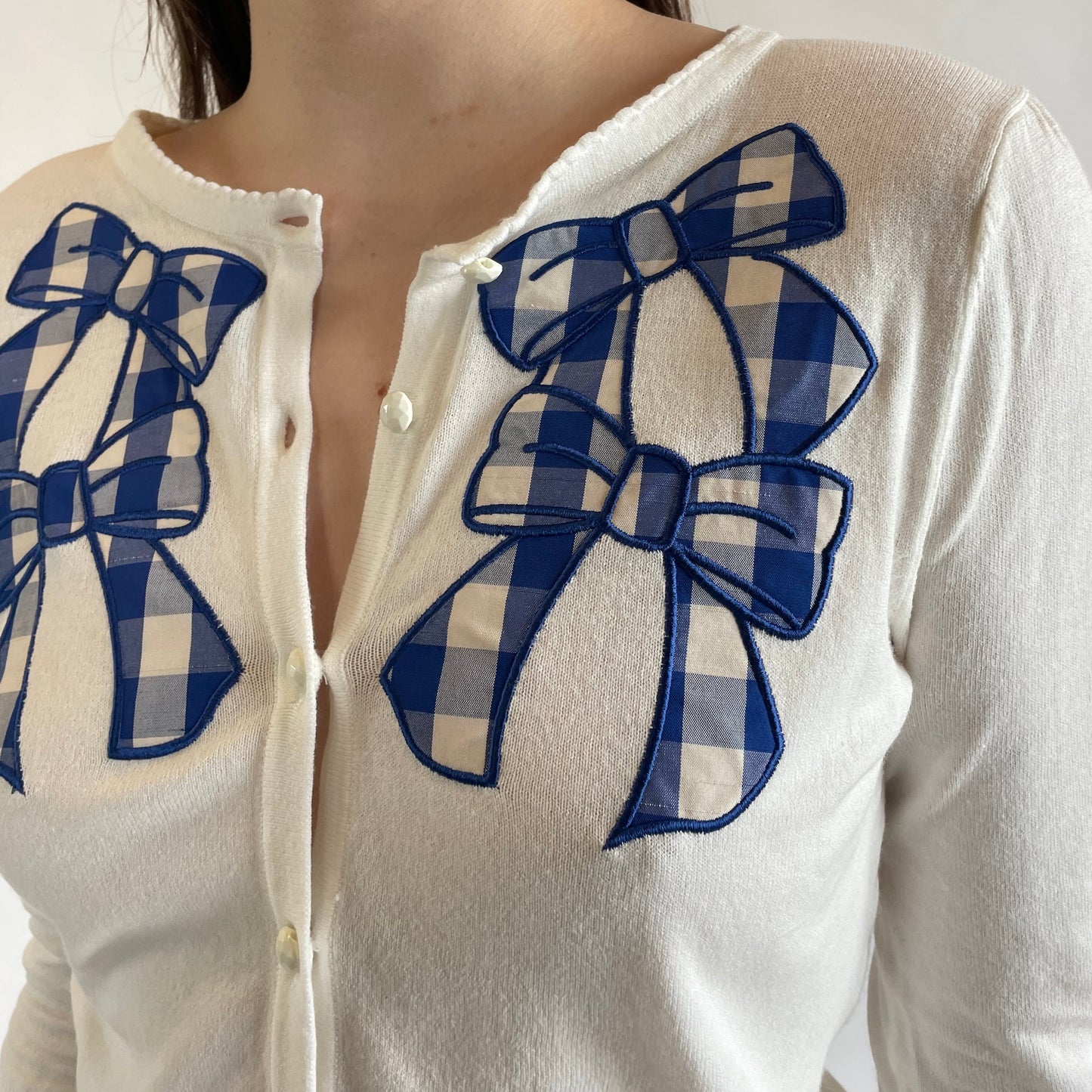 anna sui bow cardigan