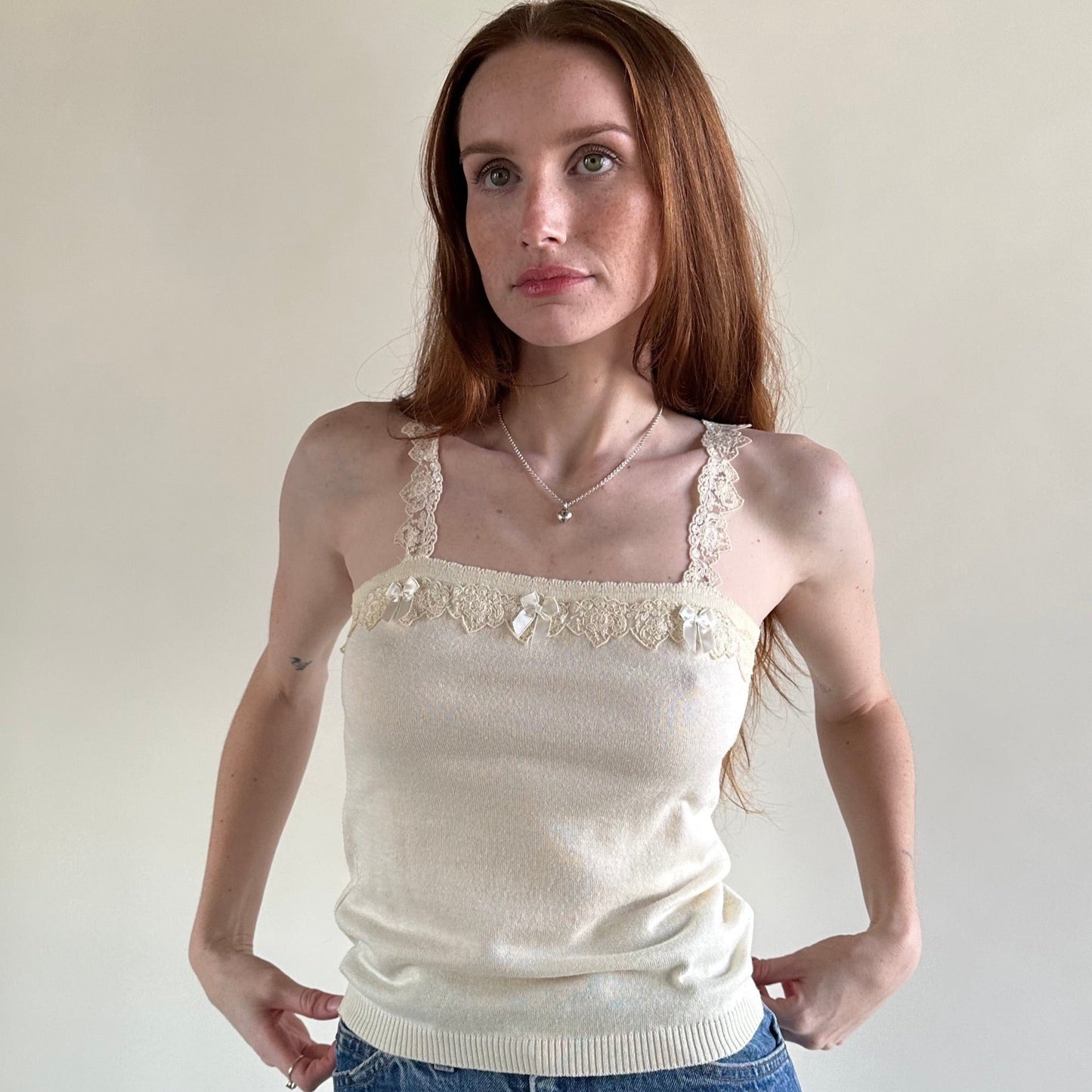 blumarine cream camisole