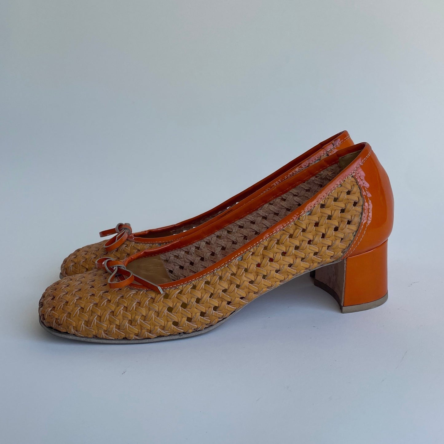 miu miu woven ballet heels