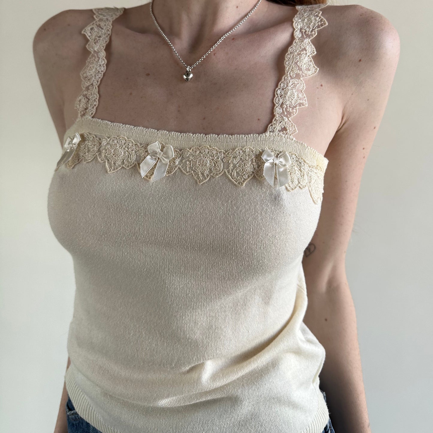 blumarine cream camisole