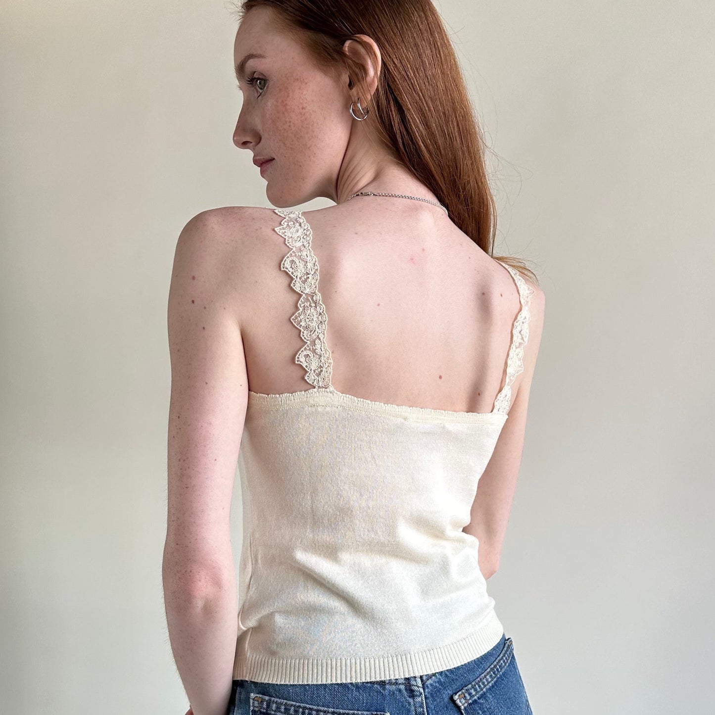 blumarine cream camisole