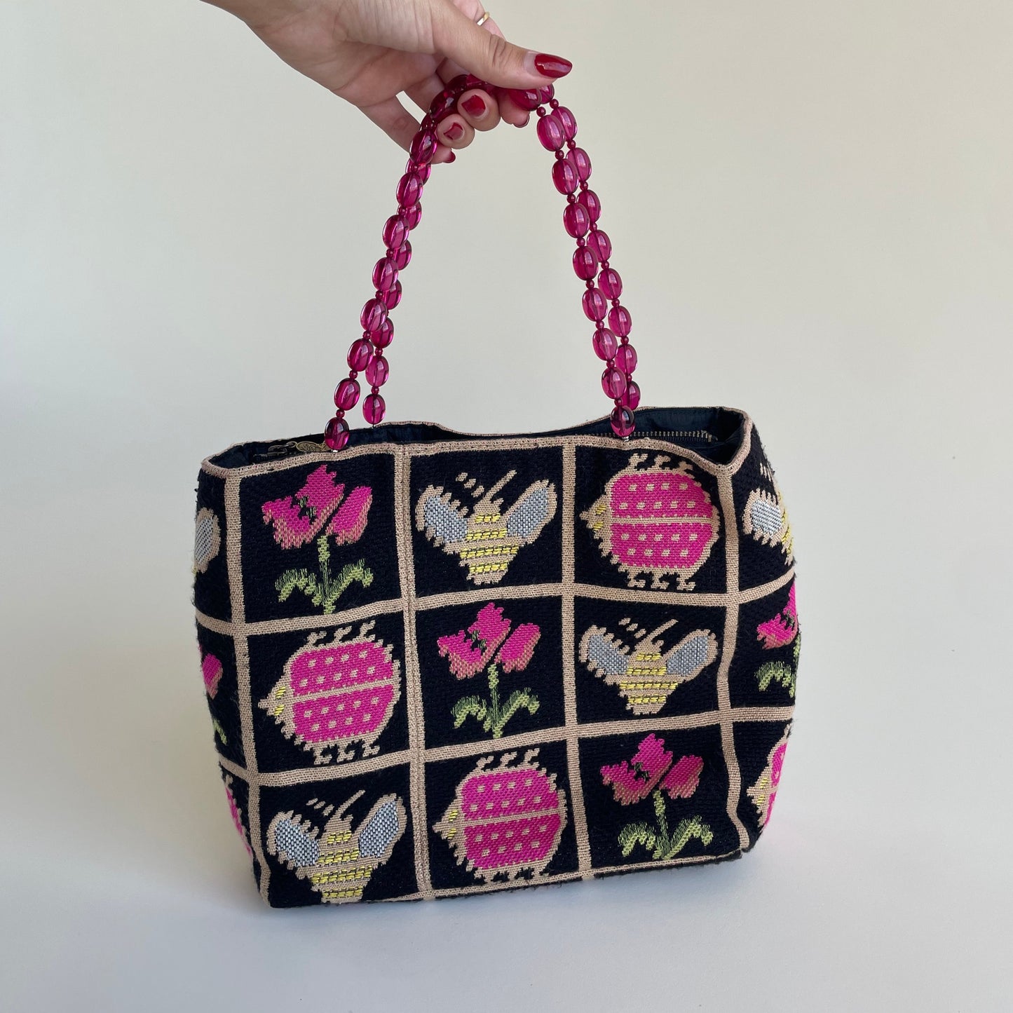 anna sui needlepoint tote