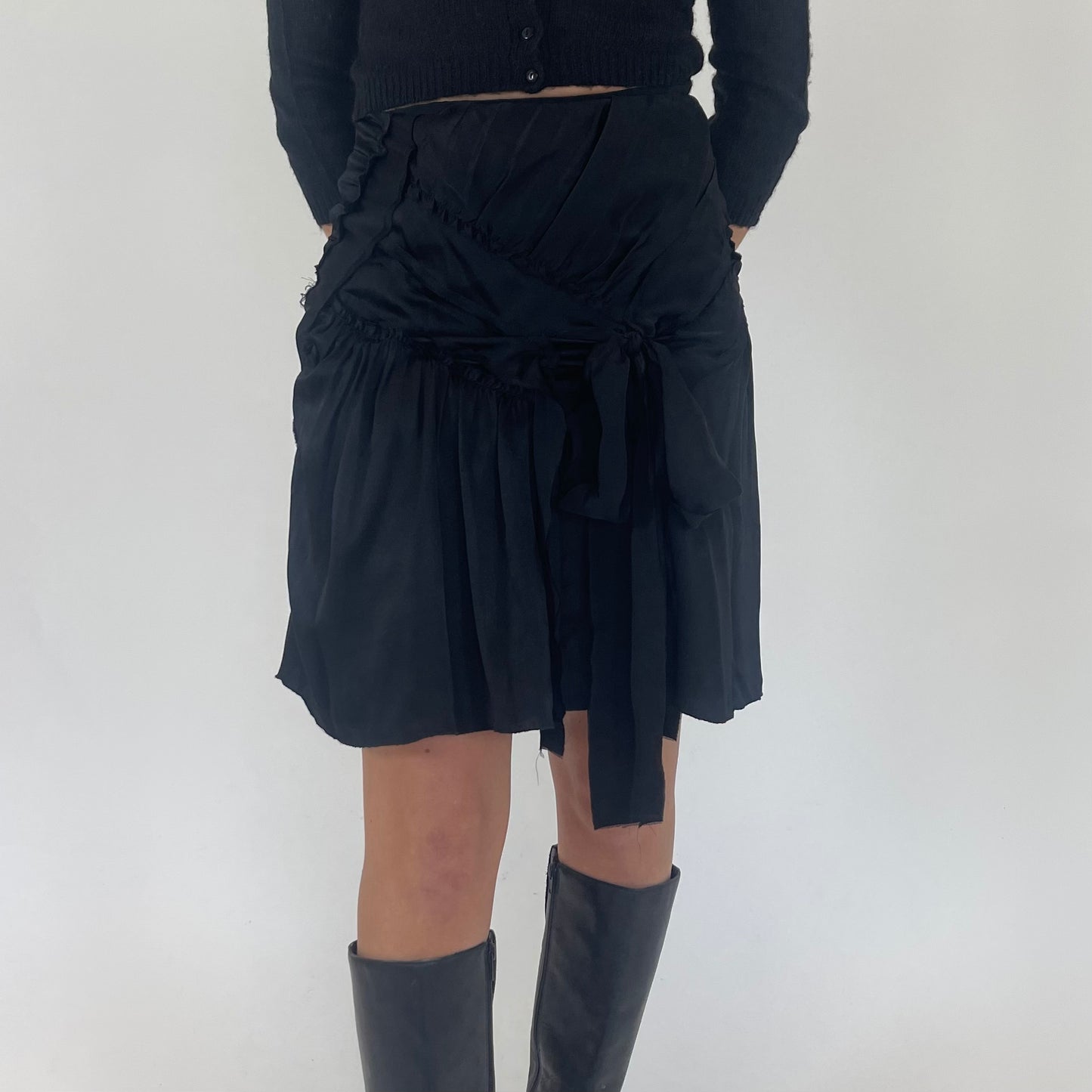 alberta ferretti silk skirt