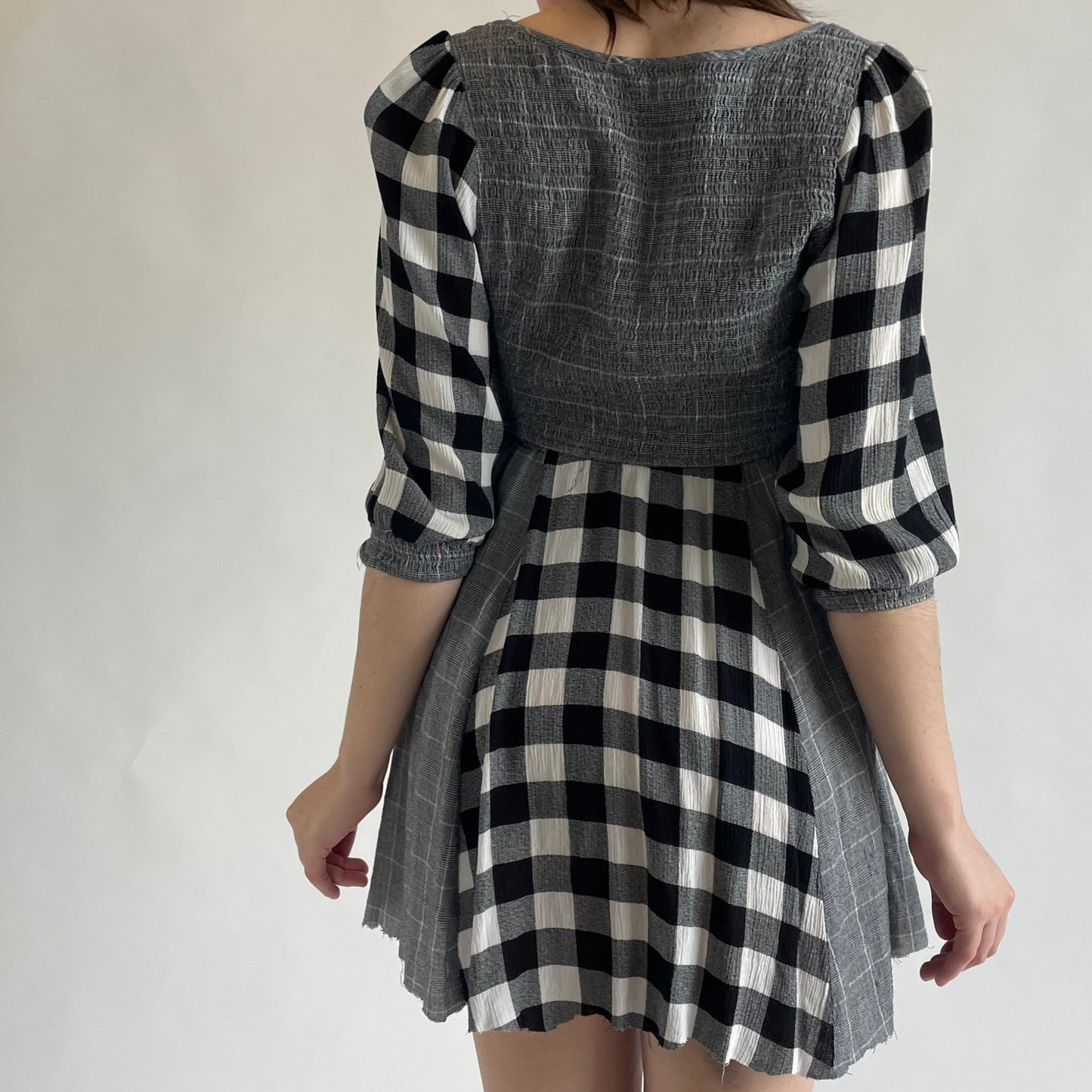 gingham mini dress