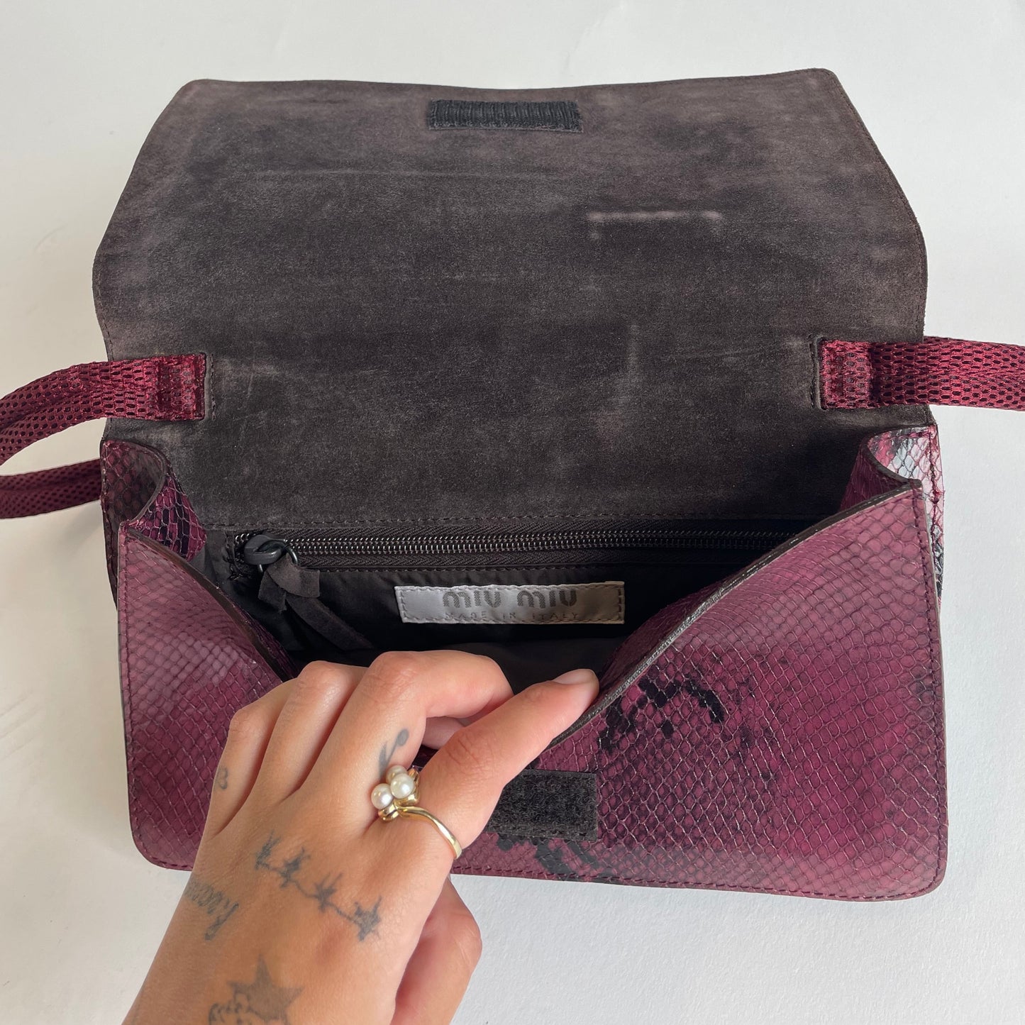 miu miu fw 1999 snakeskin bag