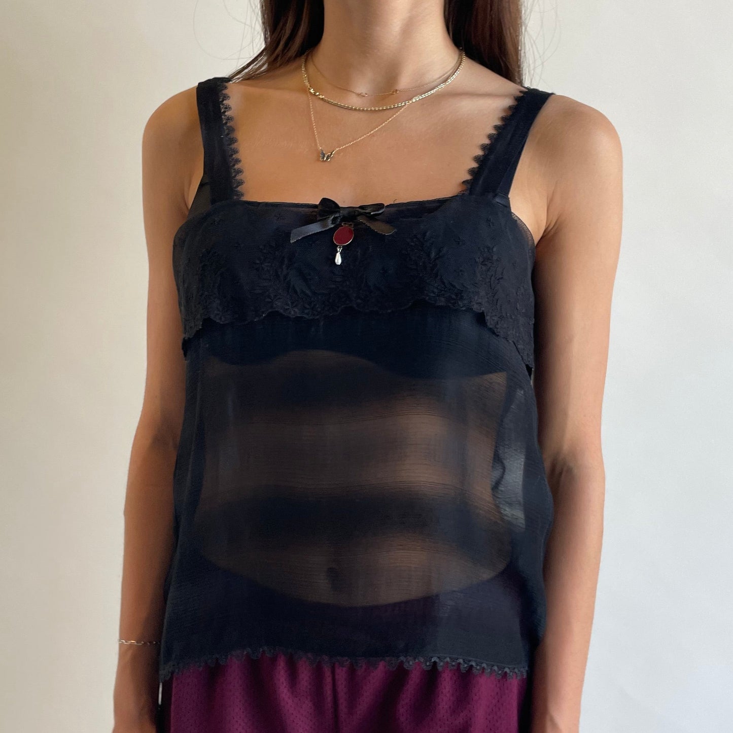 christian dior mesh camisole