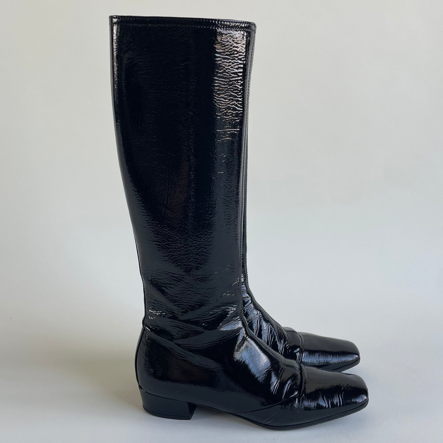 prada patent leather boots