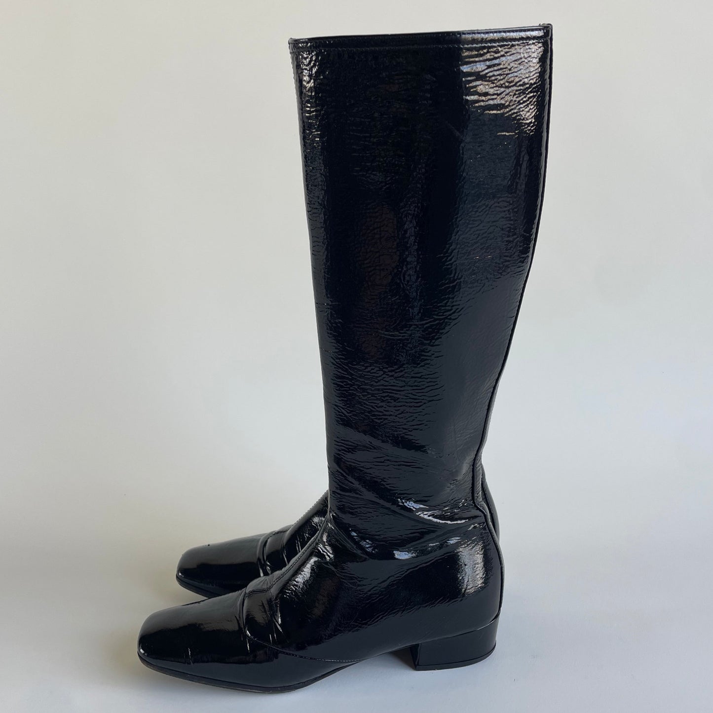 prada patent leather boots