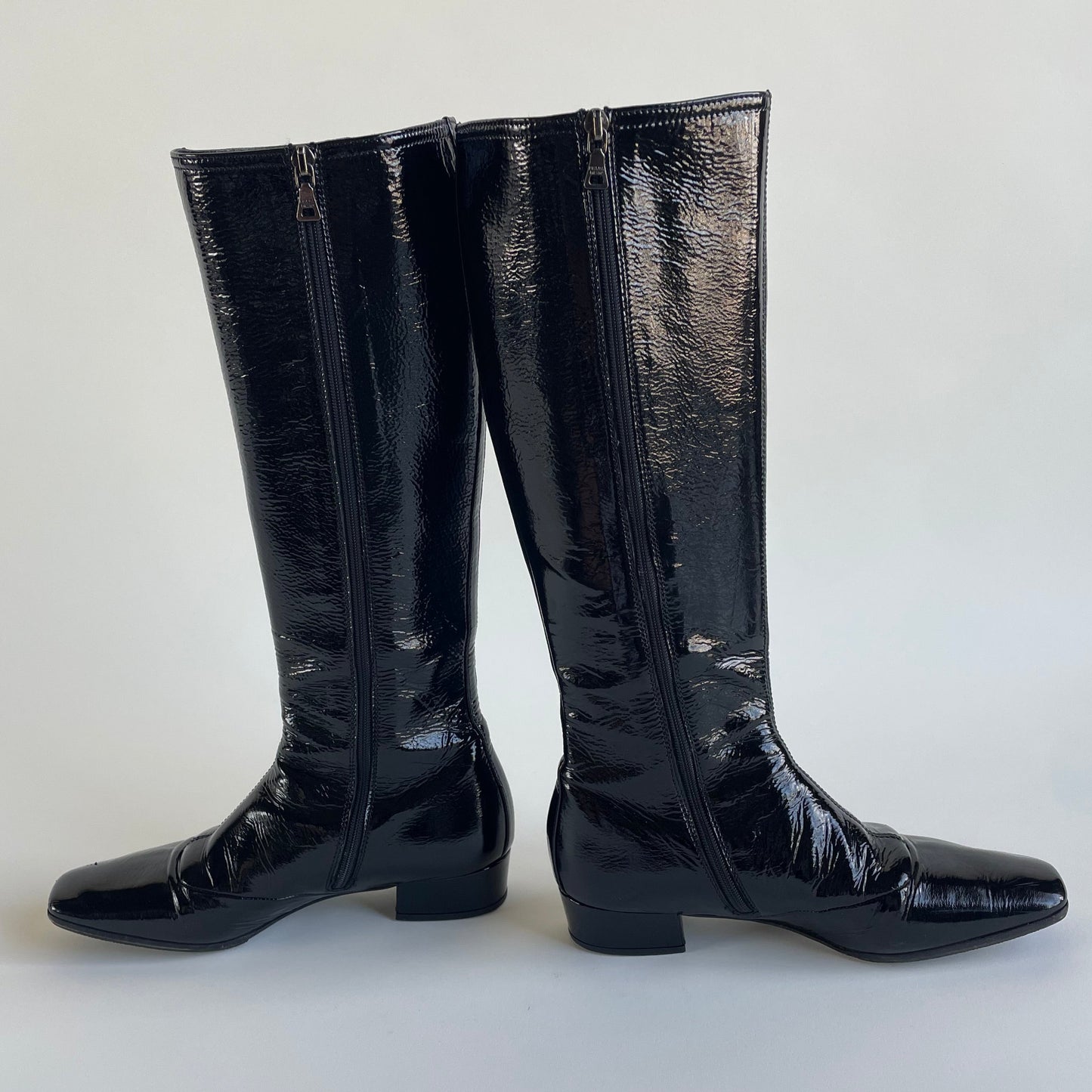 prada patent leather boots