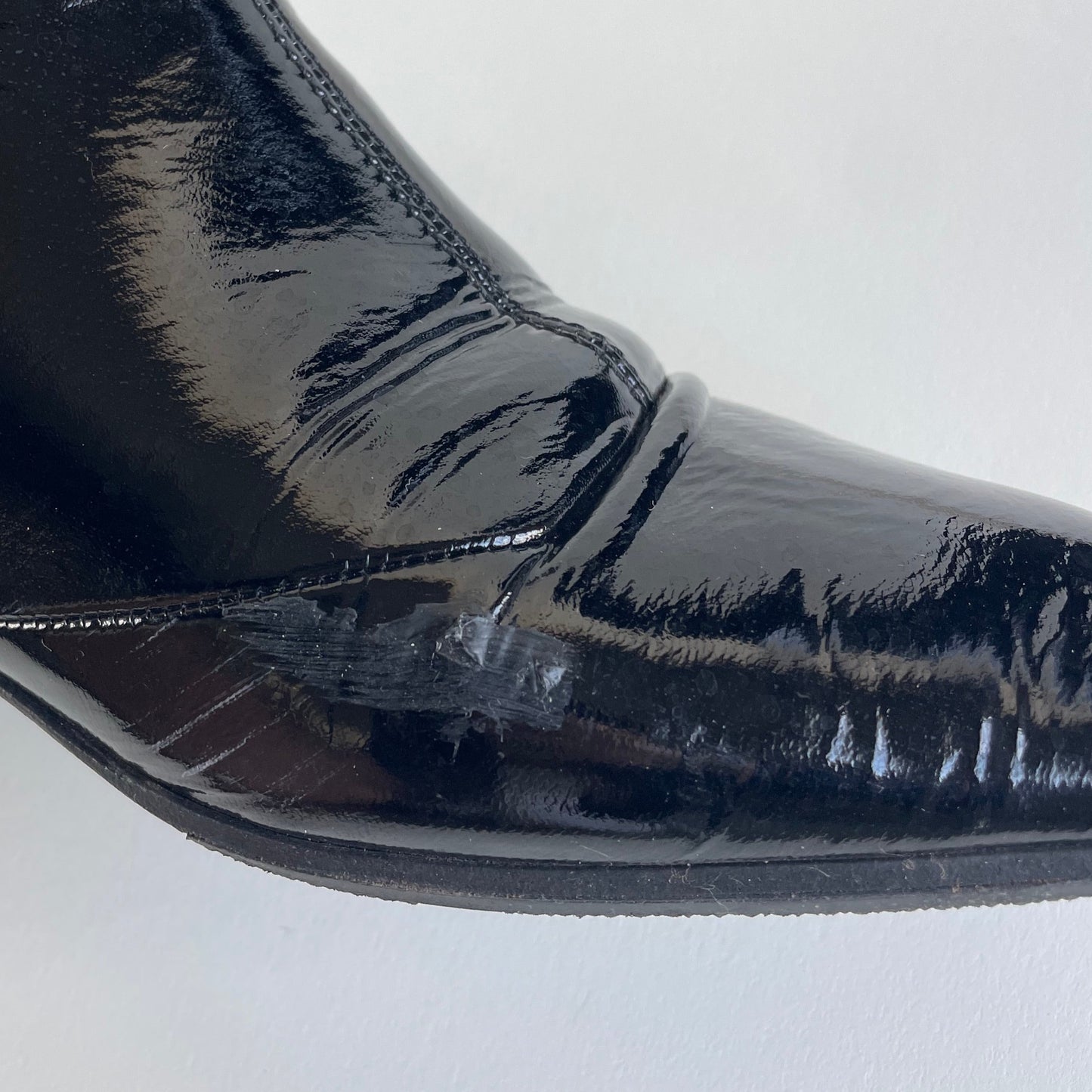 prada patent leather boots