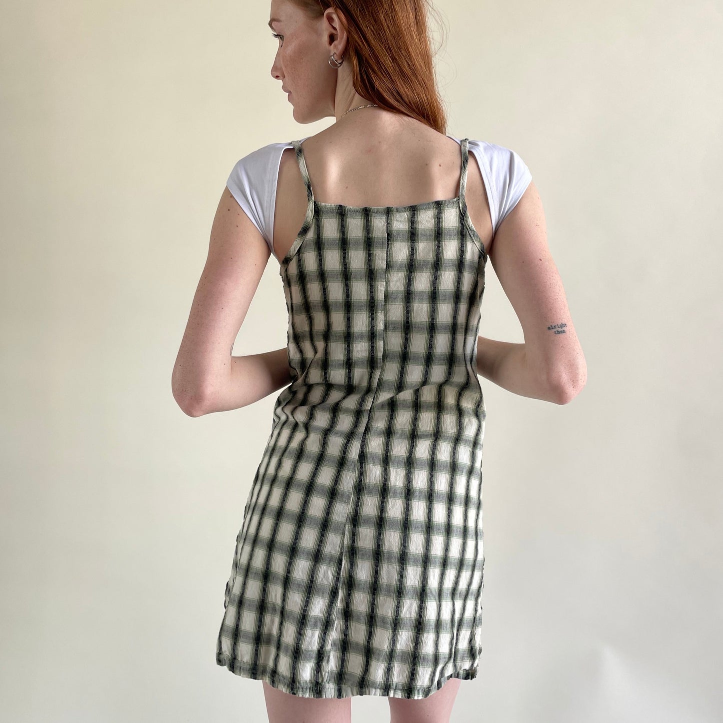 plaid mini dress