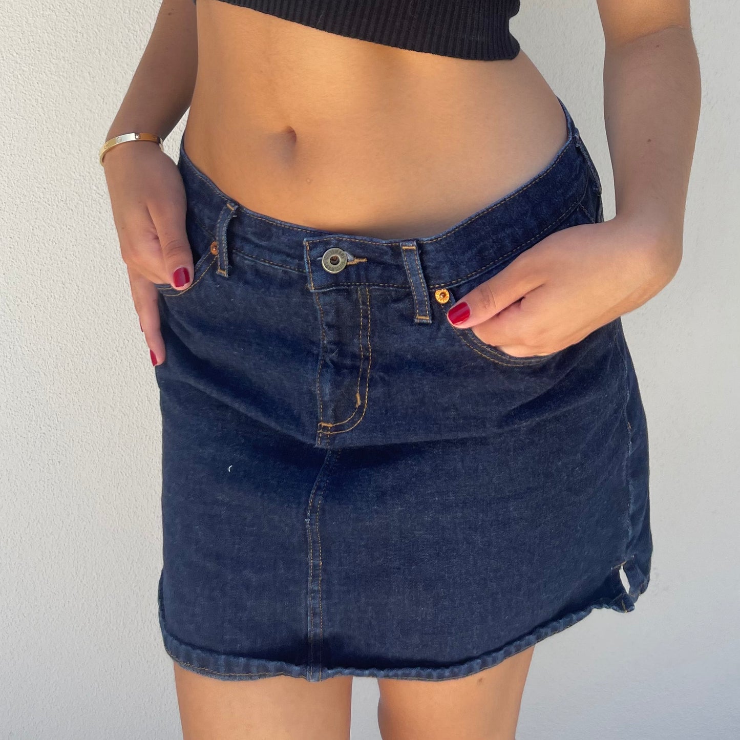 guess denim skirt