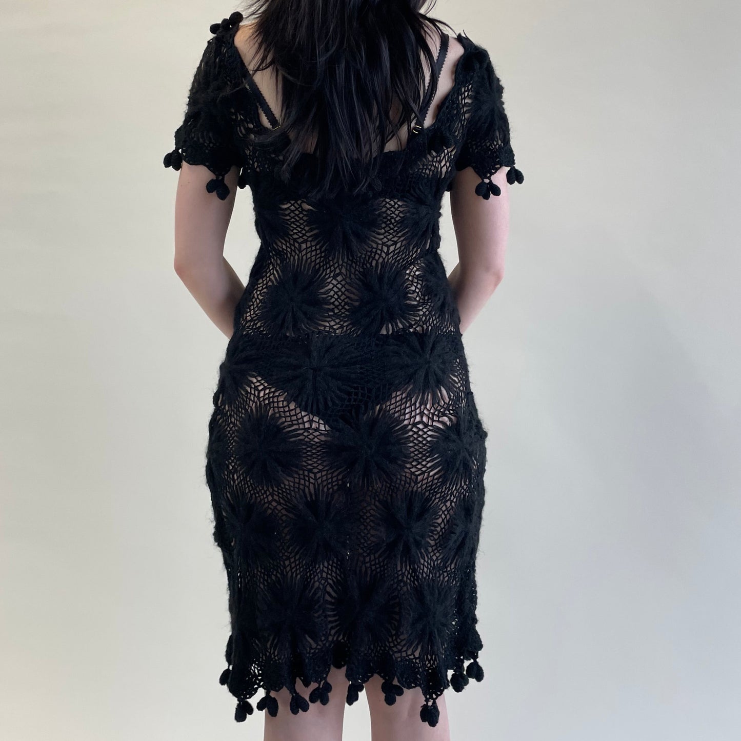 john galliano crochet dress