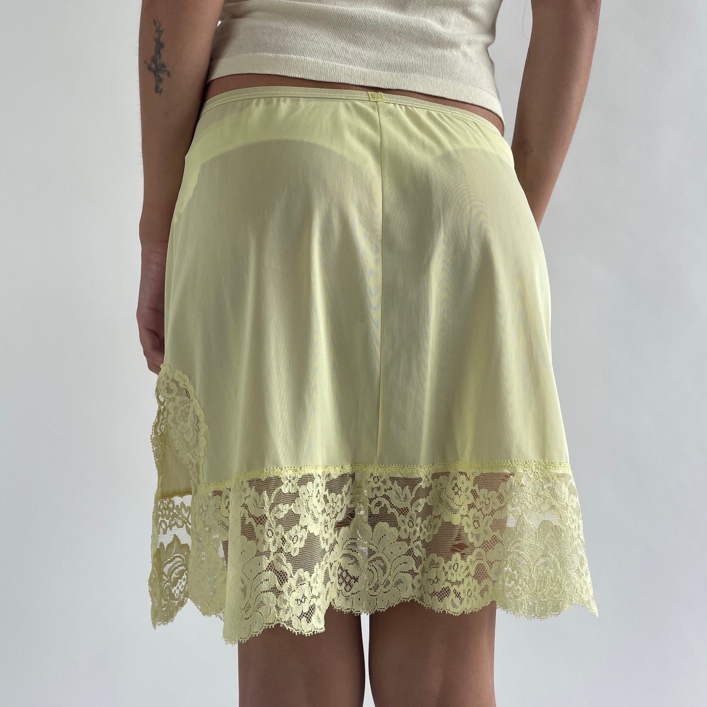 yellow slip skirt