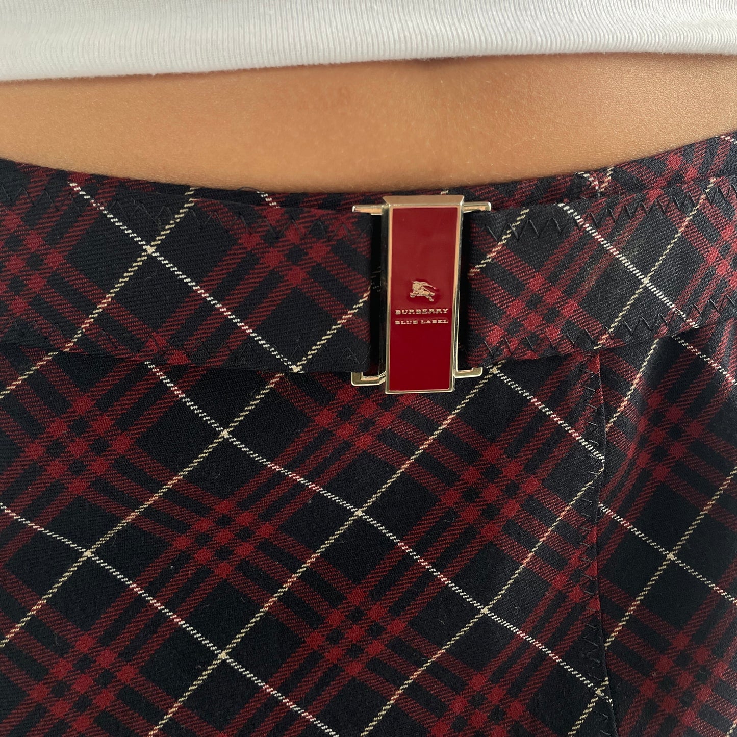 burberry blue label plaid skirt