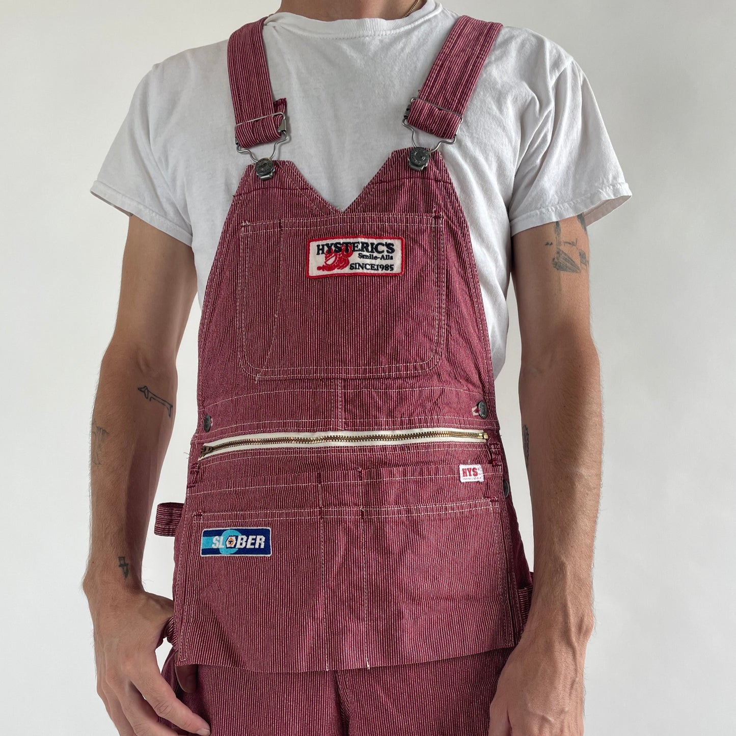 hysteric glamour red overalls