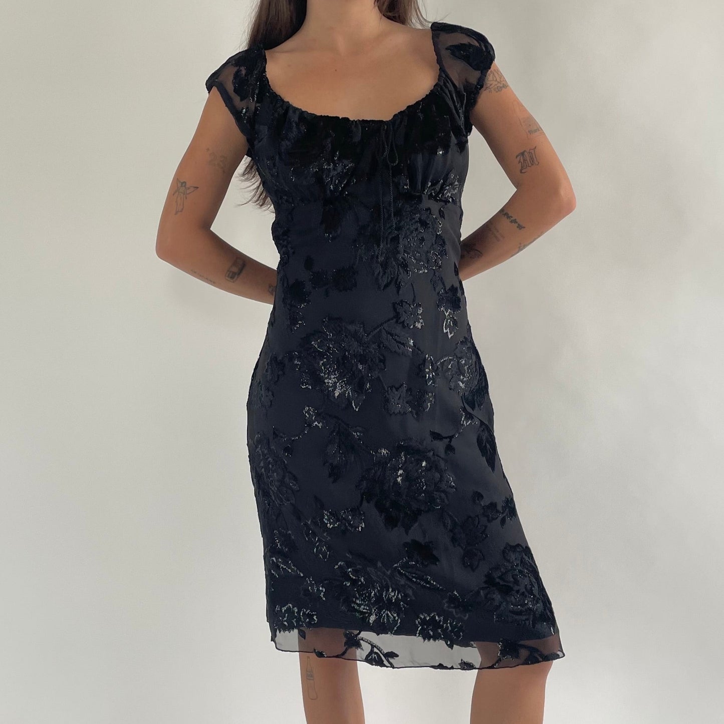 anna sui black babydoll dress