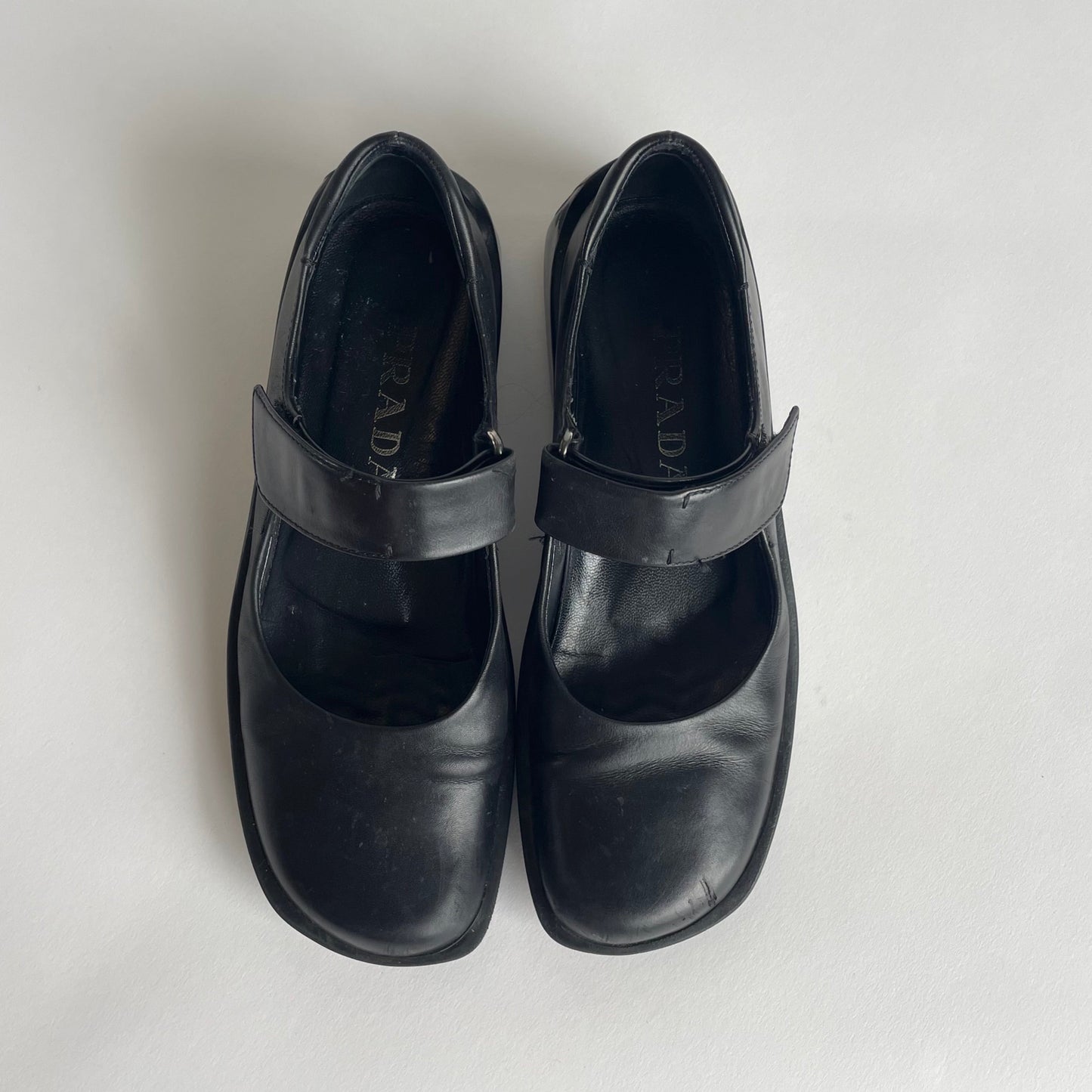 prada leather mary janes