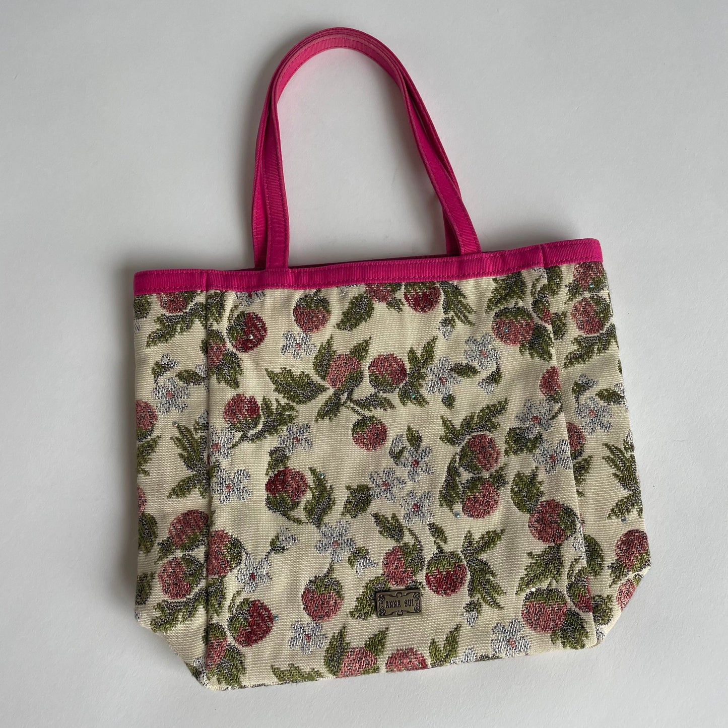 anna sui strawberry tote