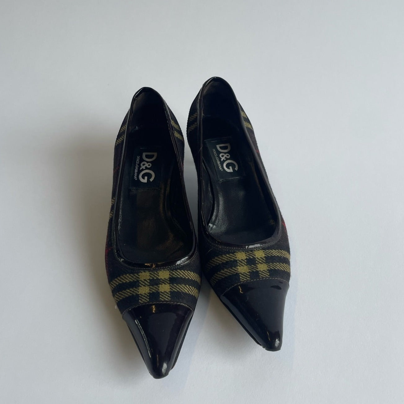 dolce & gabbana plaid heels