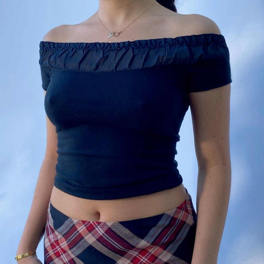 blumarine off the shoulder top