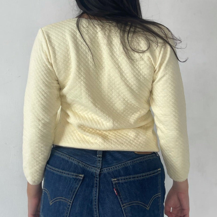 yellow quilted top