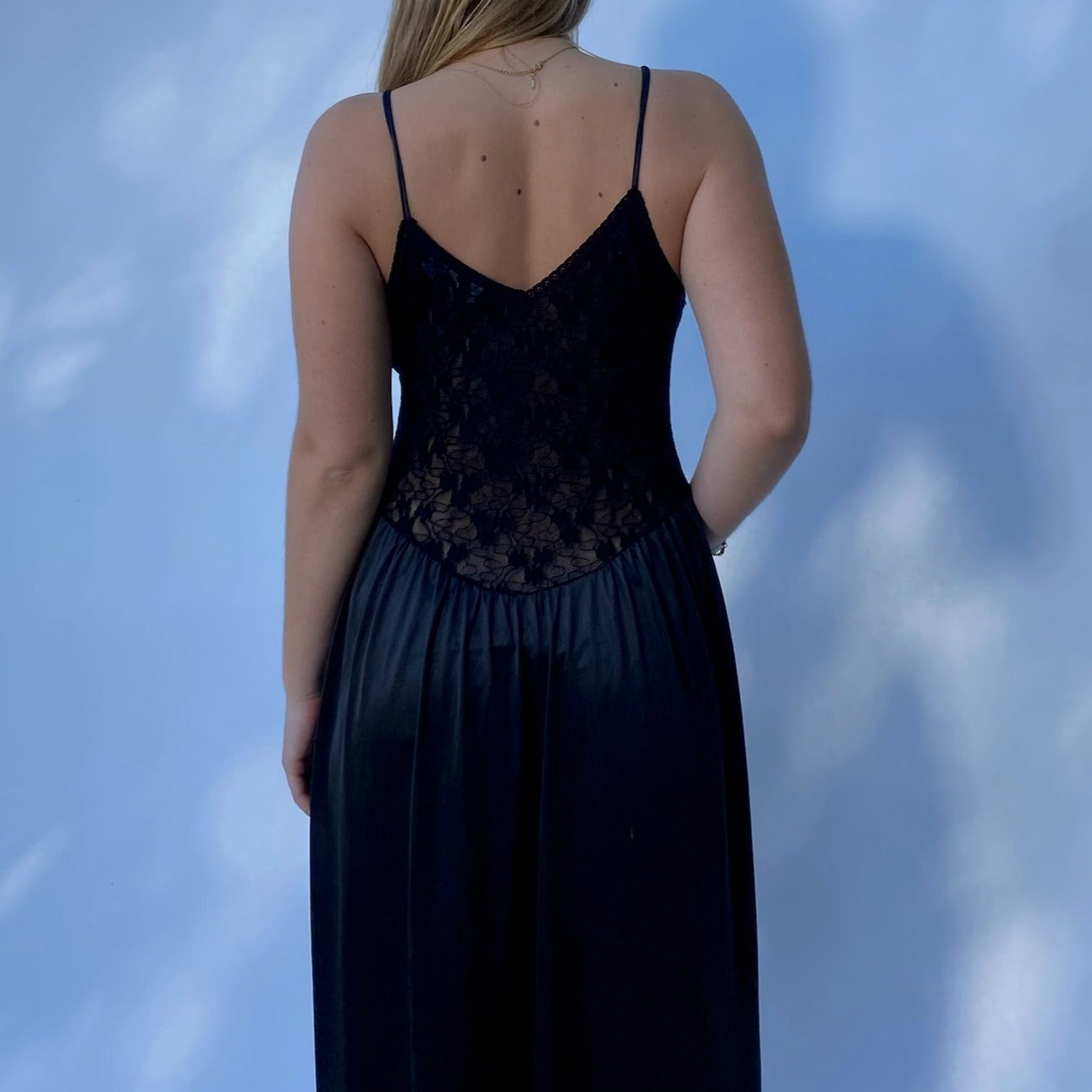 black lace dress