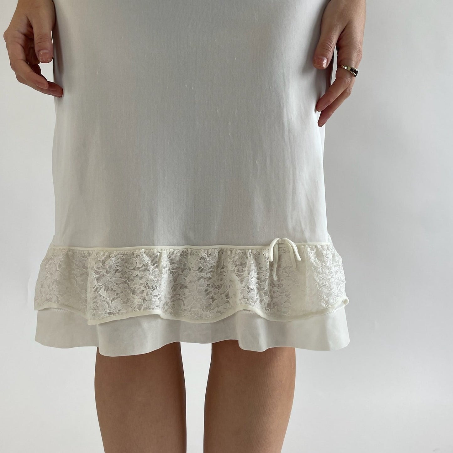 white slip dress