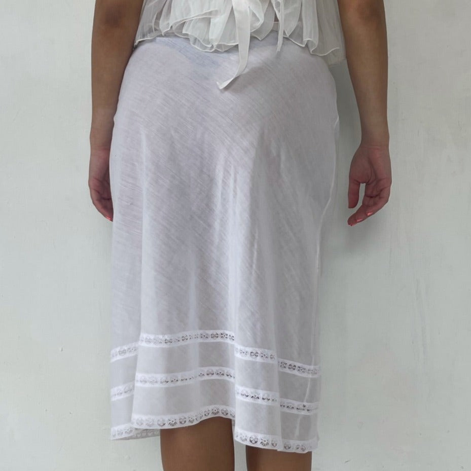 white skirt
