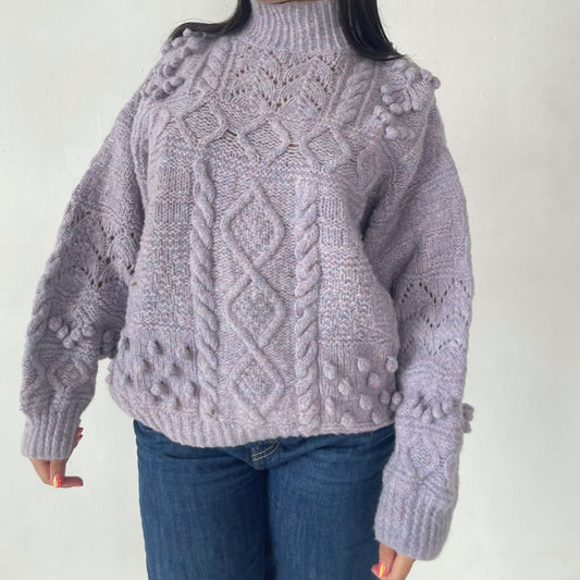 purple 80s sweater