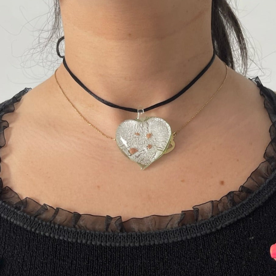mint heart choker