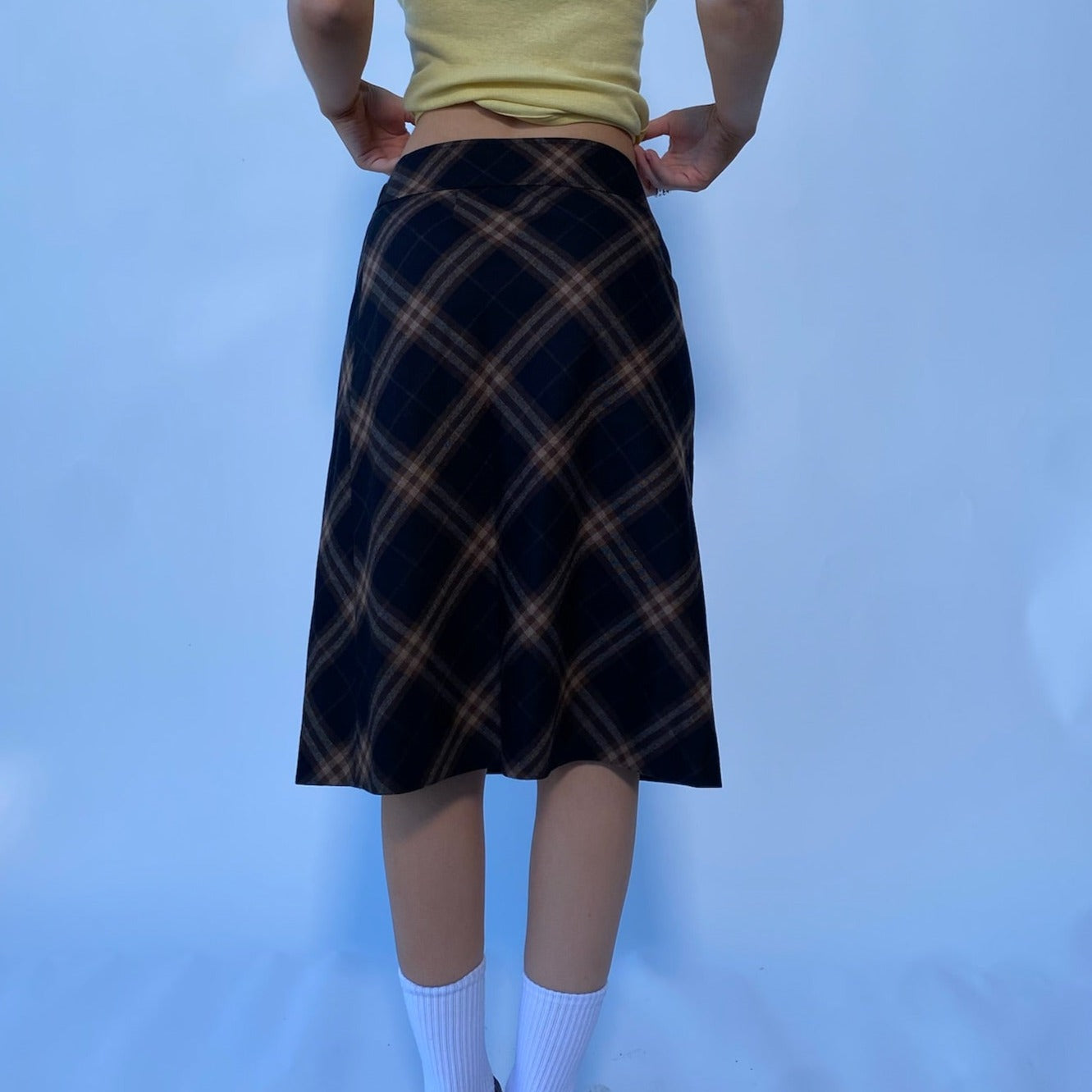 burberry midi skirt