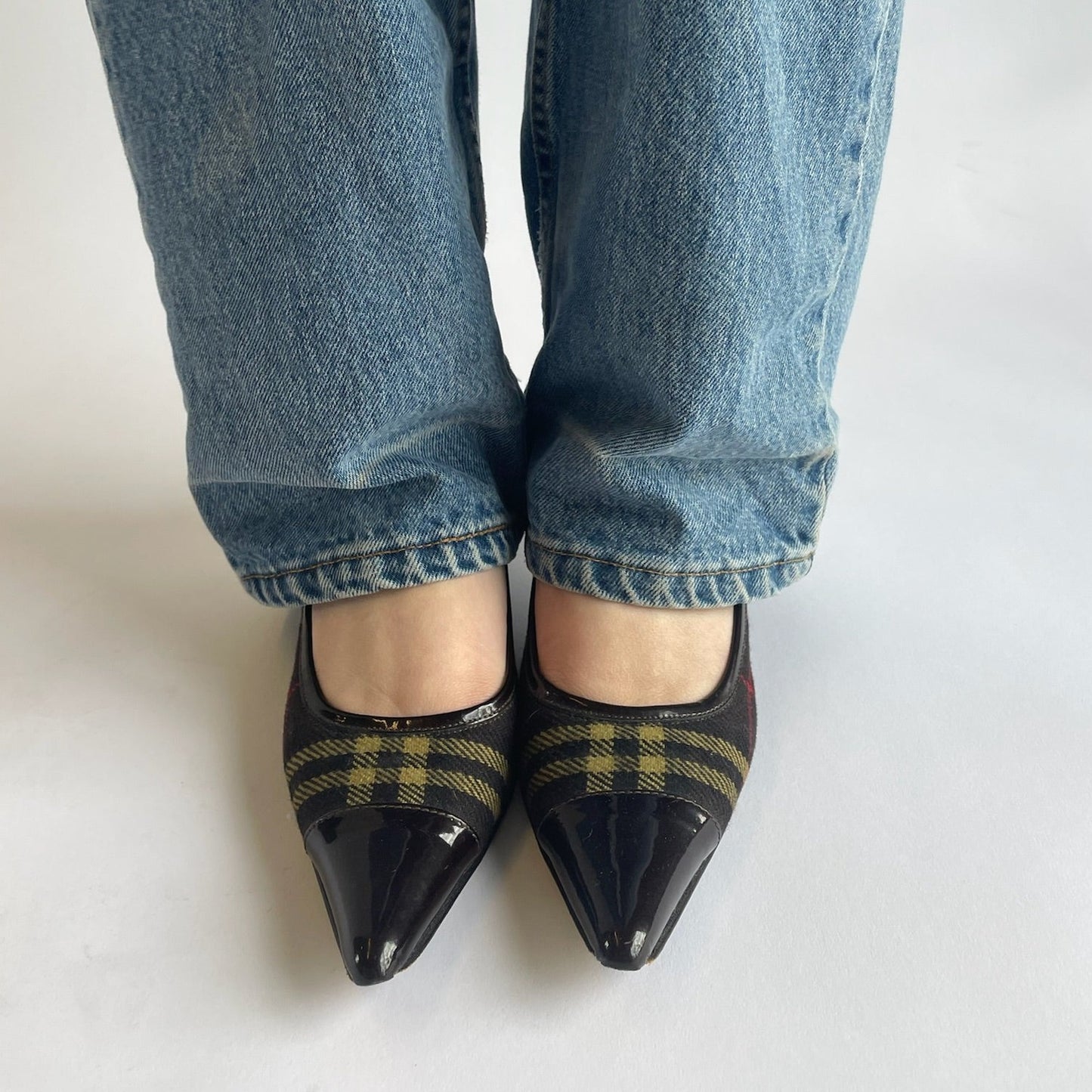 dolce & gabbana plaid heels