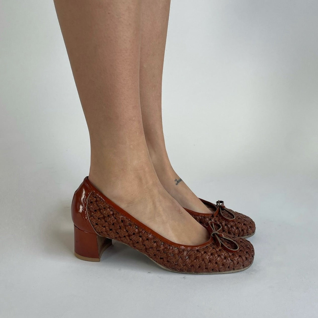woven miu miu heels