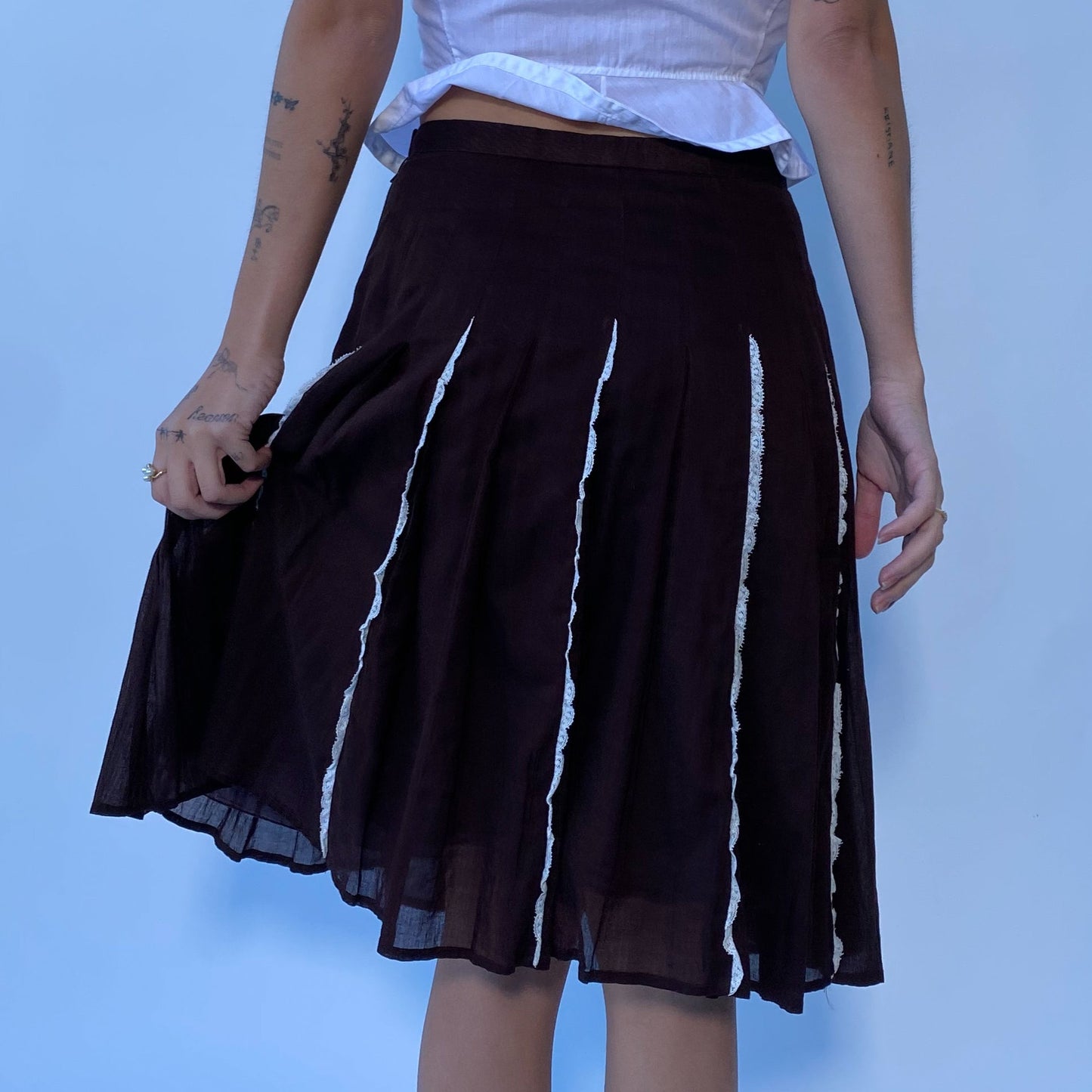 miu miu ruffle skirt